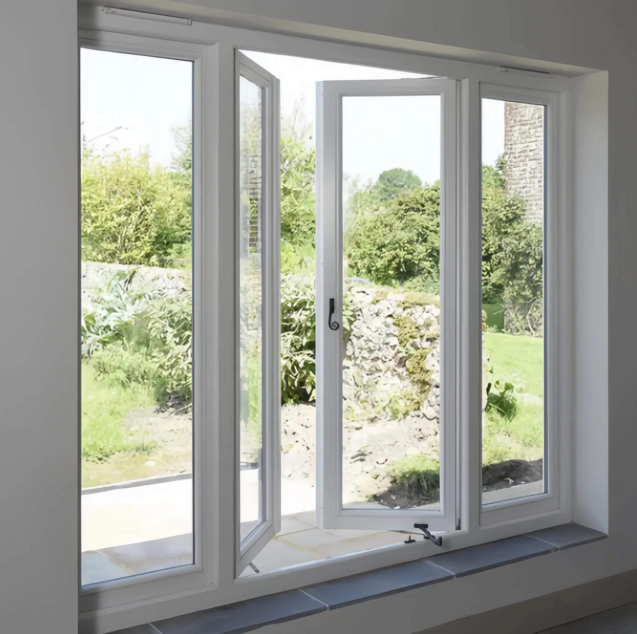 PVC/Aluminum Double Glass Turn and Tilt/ Sliding/Casement /Awning Bay Windows and Doors