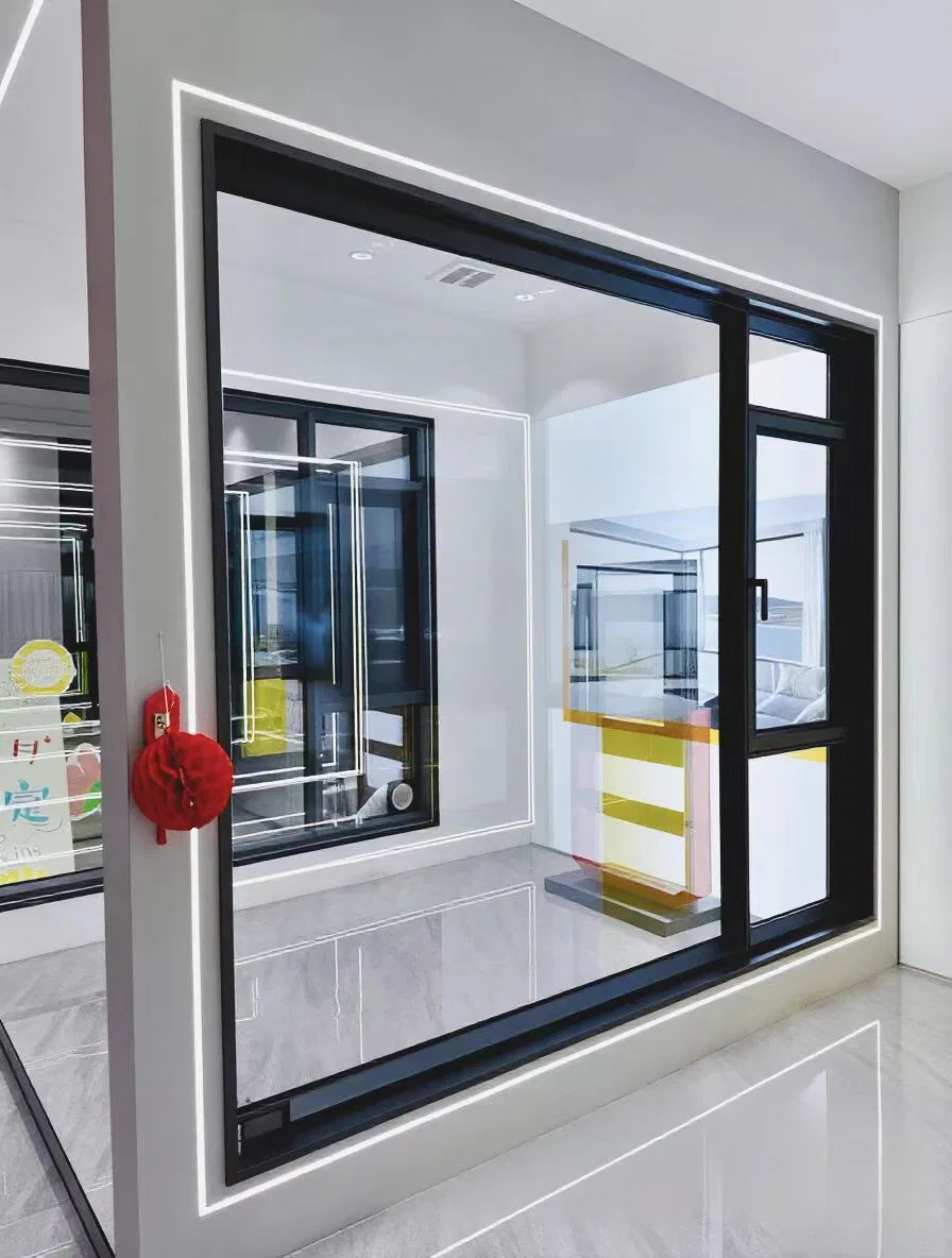 Aluminum Casement Window with Energy-Efficient Double Glazing and UV Protection