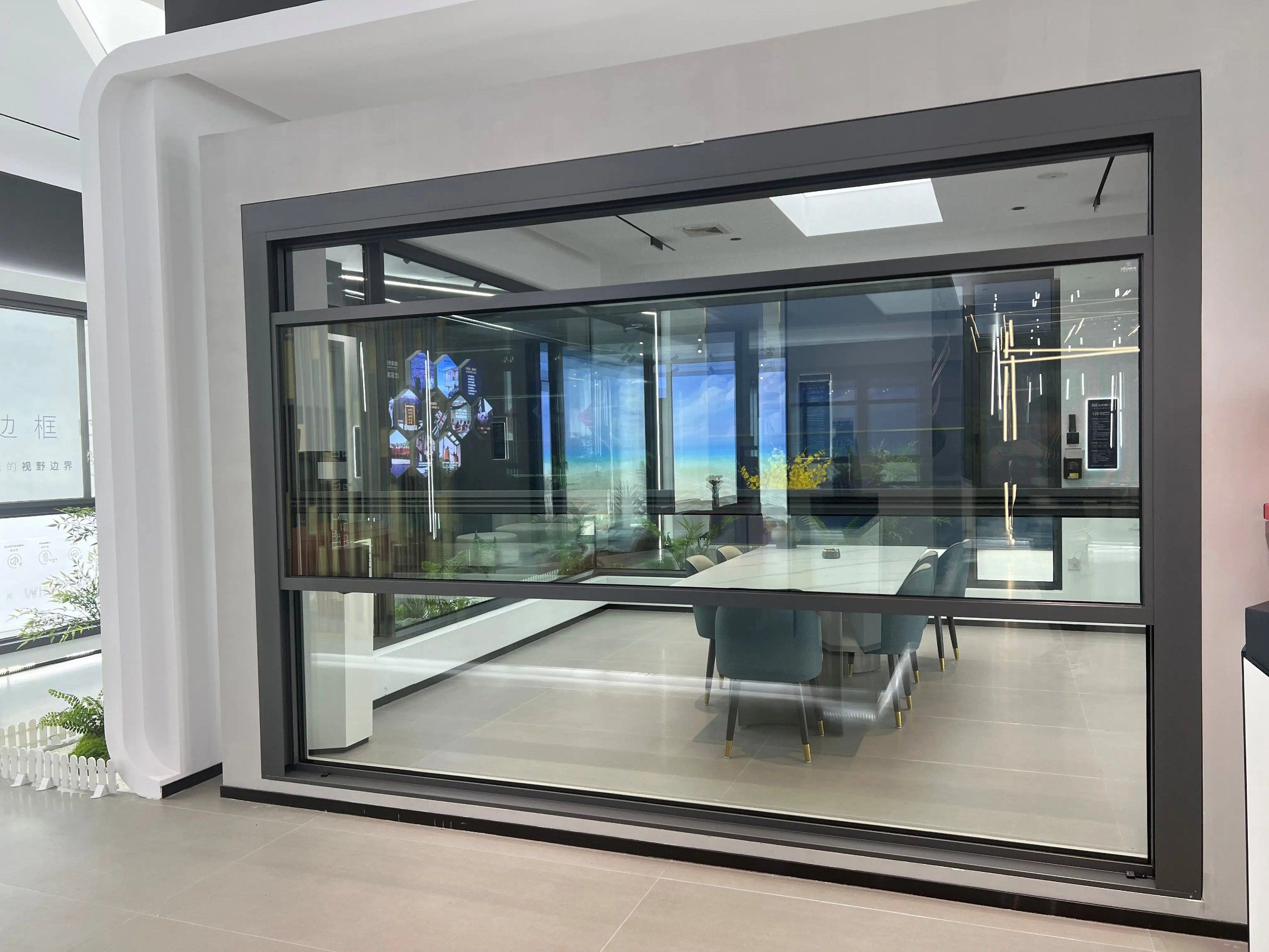 Electric Lifting Intelligent Vertical Opening Aluminum Alloy Window with Heat Insulation for High-rise Buildings and Villas