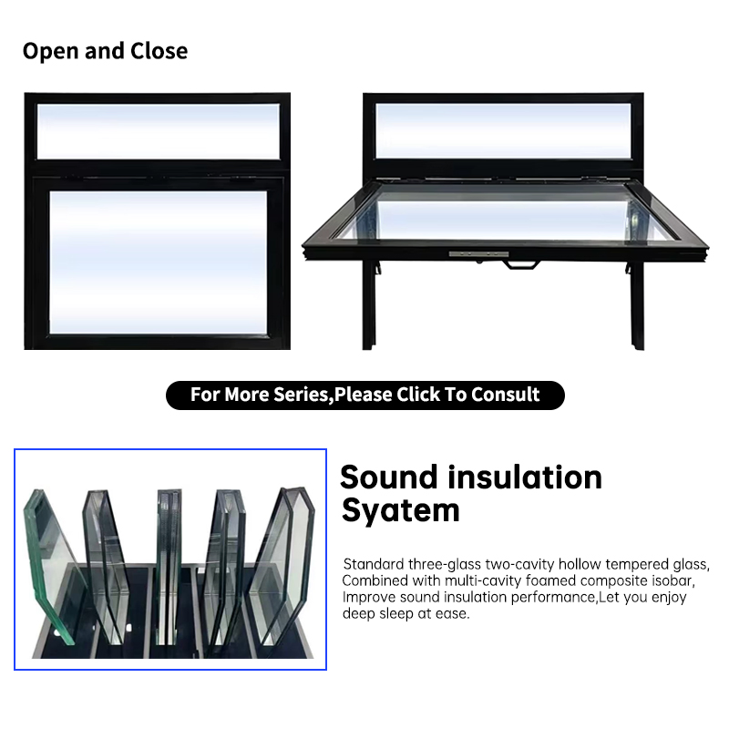 Eehe Architectural Aluminum Pass Through Window with Manual Winder Support Airtight Design for Commercial Projects CSA