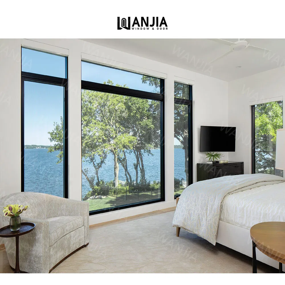 Custom Villa House Aluminum Fixed Window with Waterproof Glass