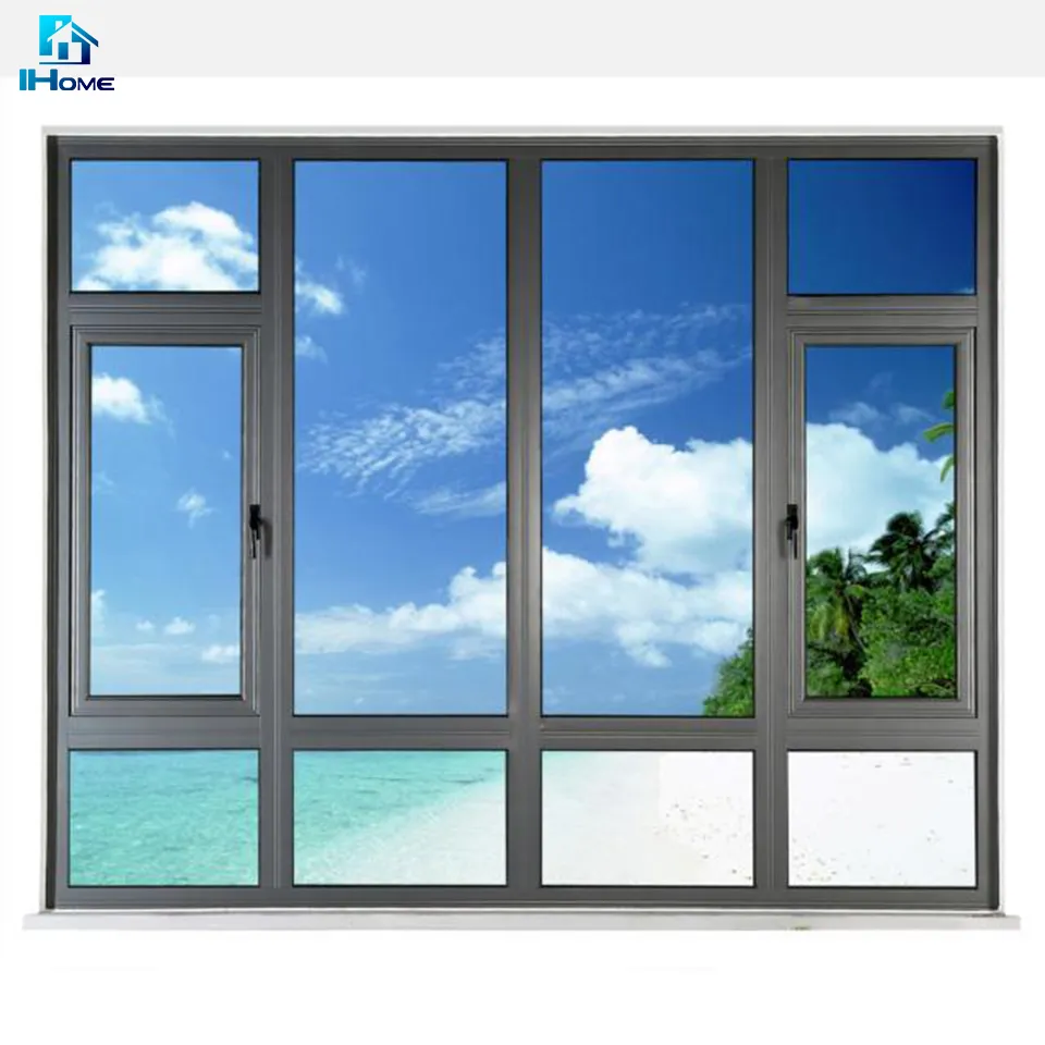 Hurricane-Resistant Plastic Aluminium Windows, Aluminium Casement Window