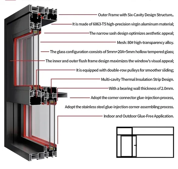 120 Broken Bridge Side-press Airtight Windows