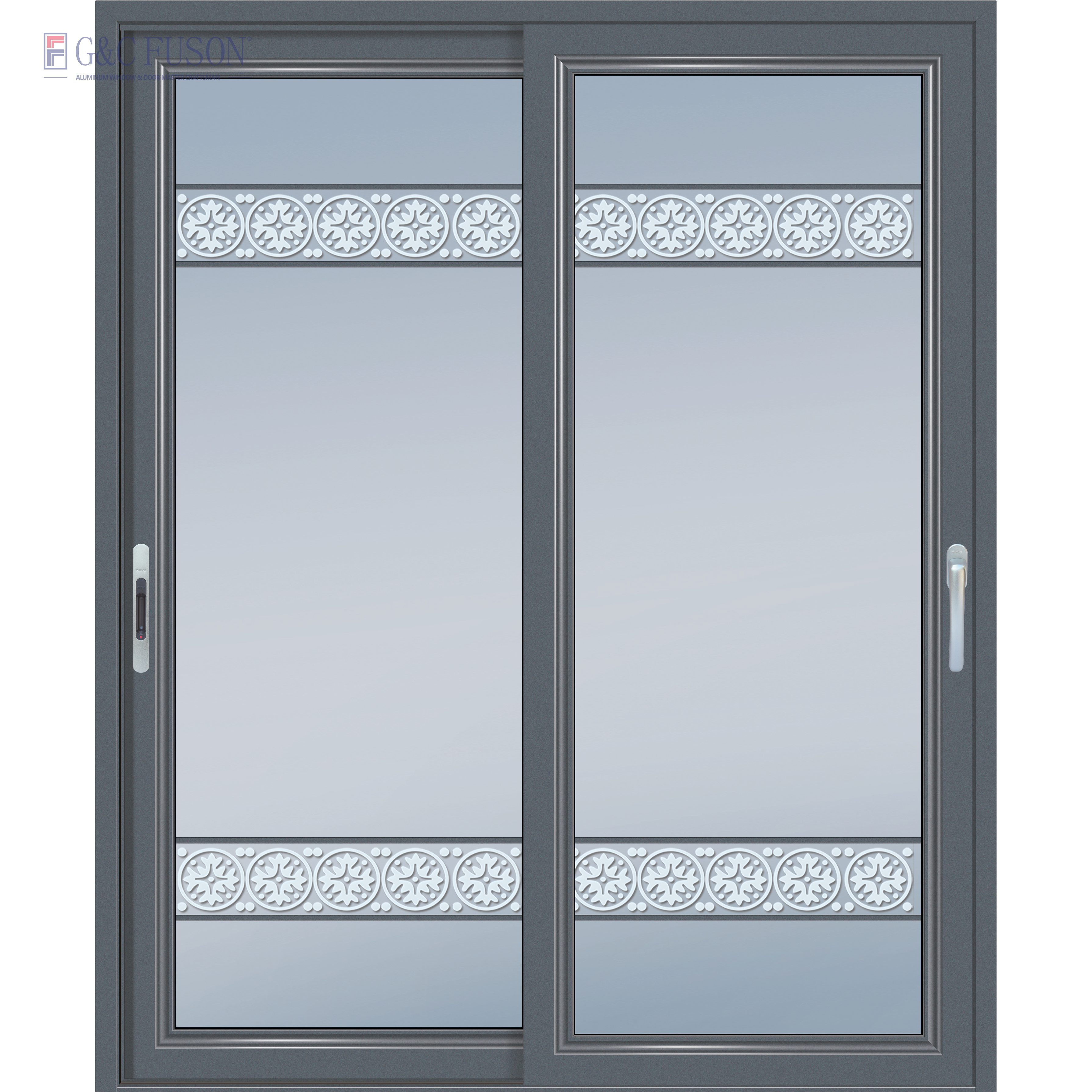 Aluminum Sliding Glass Patio Doors Hurricane Resistant Sliding Glass Doors Patio Windproof Waterproof Sliding Doors