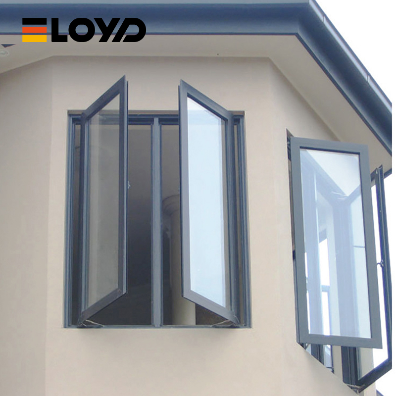 Eloyd Factory Premium Thermal Break Aluminum Casement Window Heavy Duty Commercial Custom Size for Villa Open