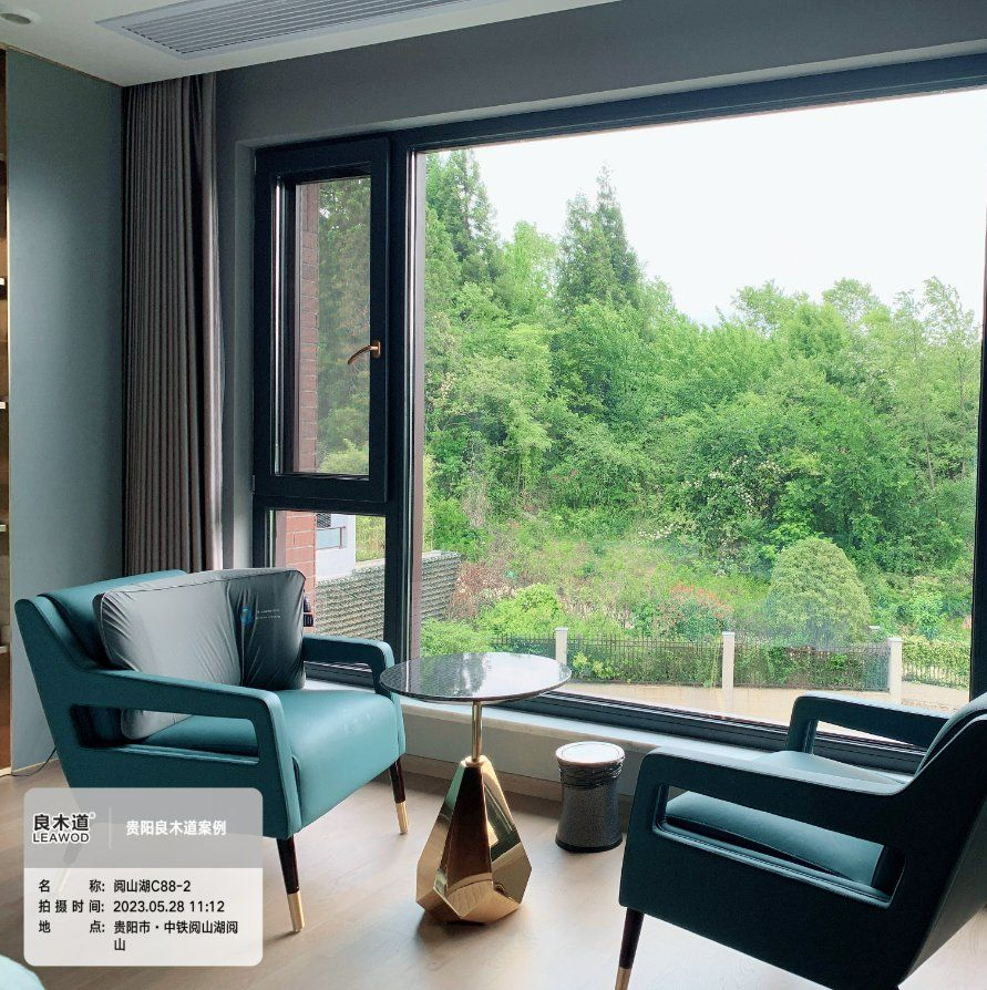 Custom-Made Architectural Curved Aluminum Window for Luxury Villas Commercial Buildings