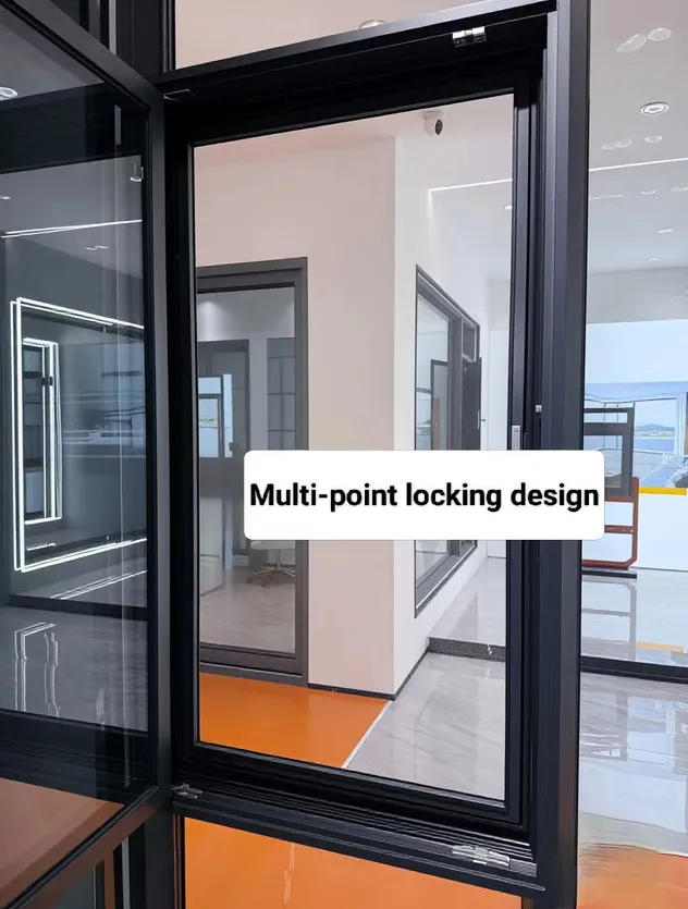 Aluminum Casement Window with Energy-Efficient Double Glazing and UV Protection