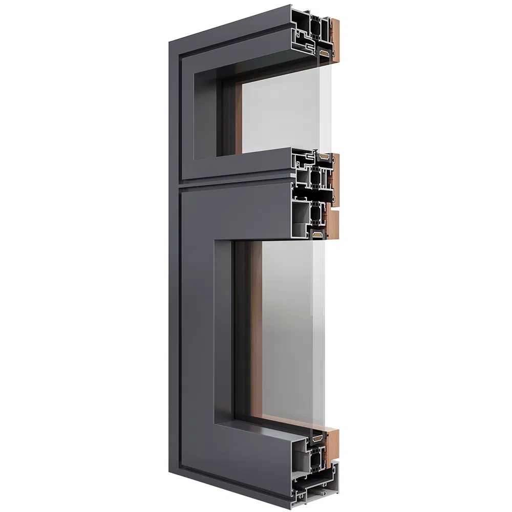 Aesthetic Wood-Clad Aluminum Windows for Architectural Beauty