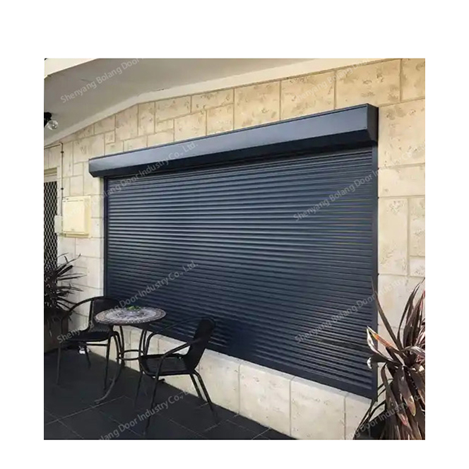 Custom Modern Aluminum Alloy Roll Window Shutters Industrial Electric Hurricane Roller Louver System Automatic Exterior Use