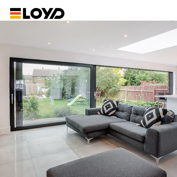 Hot Sell Eloyd Custom Hurricane Impact Double-Layered Tempered Glass Thermal Break Aluminum Lift Sliding Doors