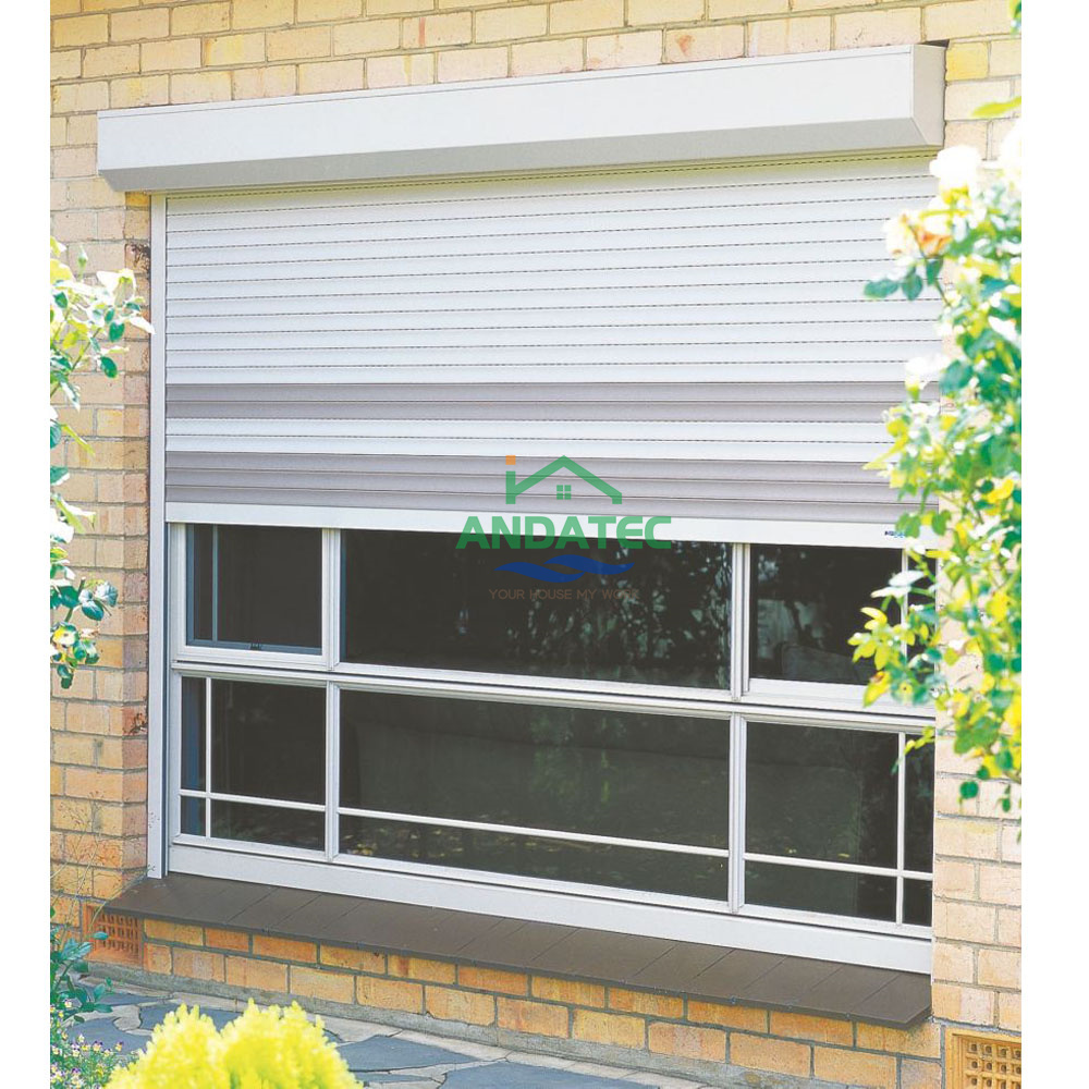 Aluminum Industrial Roller Shutters Motorized Panels Hurricane-Impact Resistant Hangar Windows