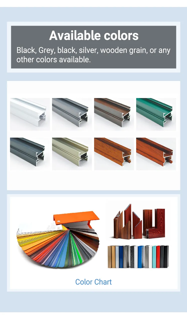 Architectural Aluminum Windows Double Glass Window System for Construction