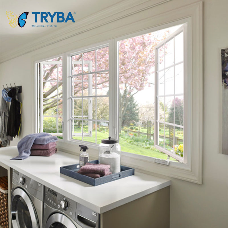 Energy Efficient Triple Pane Glass Thermal Break Aluminium Casement Windows for Passive House