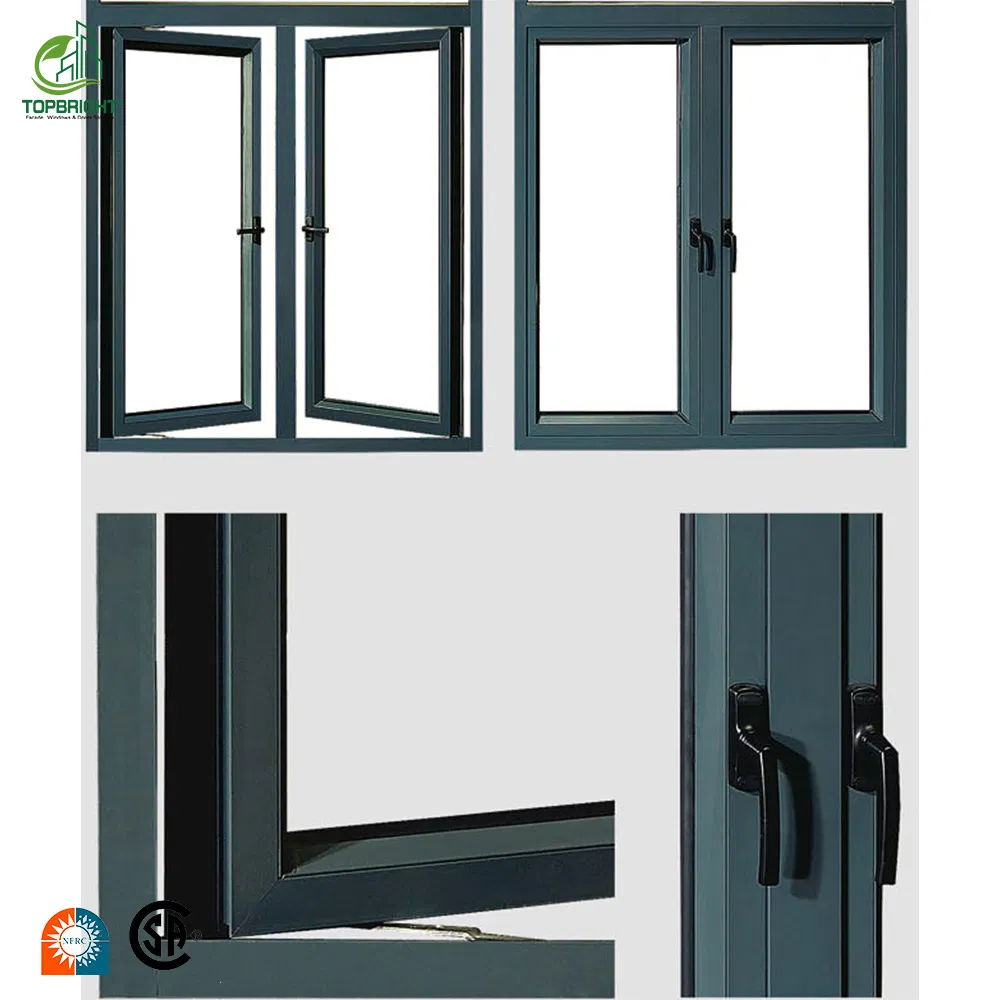 Topbright Aluminium Windows Doors Glass Energy Efficient Aluminum Casement Windows