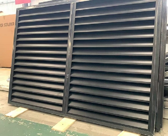Customized Industrial Outdoor Building Exterior Fixed Shutters Aluminum Alloy Airfoil Wing Sun Louver Blade Windows Horizontal