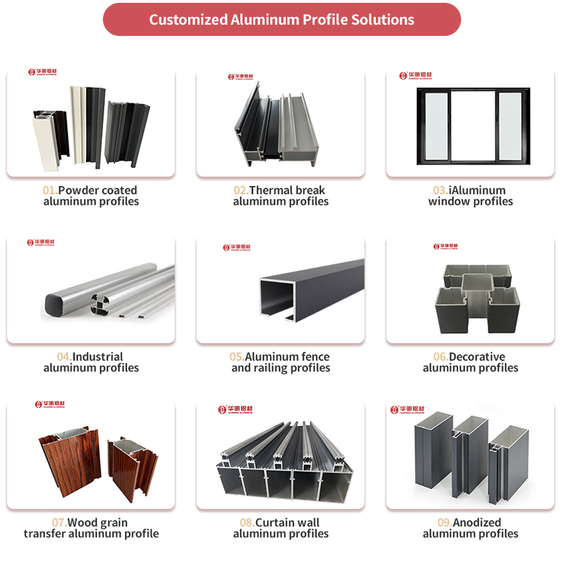 Automatic Smart 6063 Aluminium Alloy Windows and Doors CE Standard with Wood Grain Transfer Cutting &amp; Bending Services