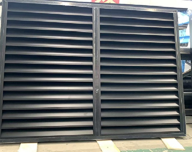 Customized Industrial Outdoor Building Exterior Fixed Shutters Aluminum Alloy Airfoil Wing Sun Louver Blade Windows Horizontal