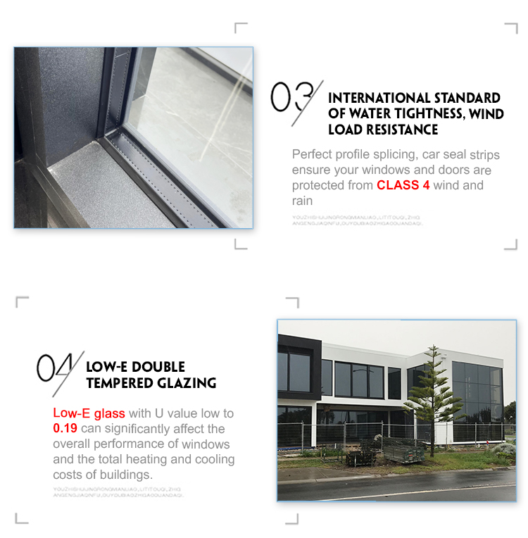 Sunnysky Customized Design Modern Aluminum Frame Fixed Window Floor to Ceiling Glass Windows for Villas