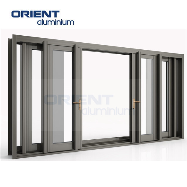 Double Glazed Aluminium Sliding windows Aluminium windows with Integrated Blinds Aluminium 3 Track Sliding windows