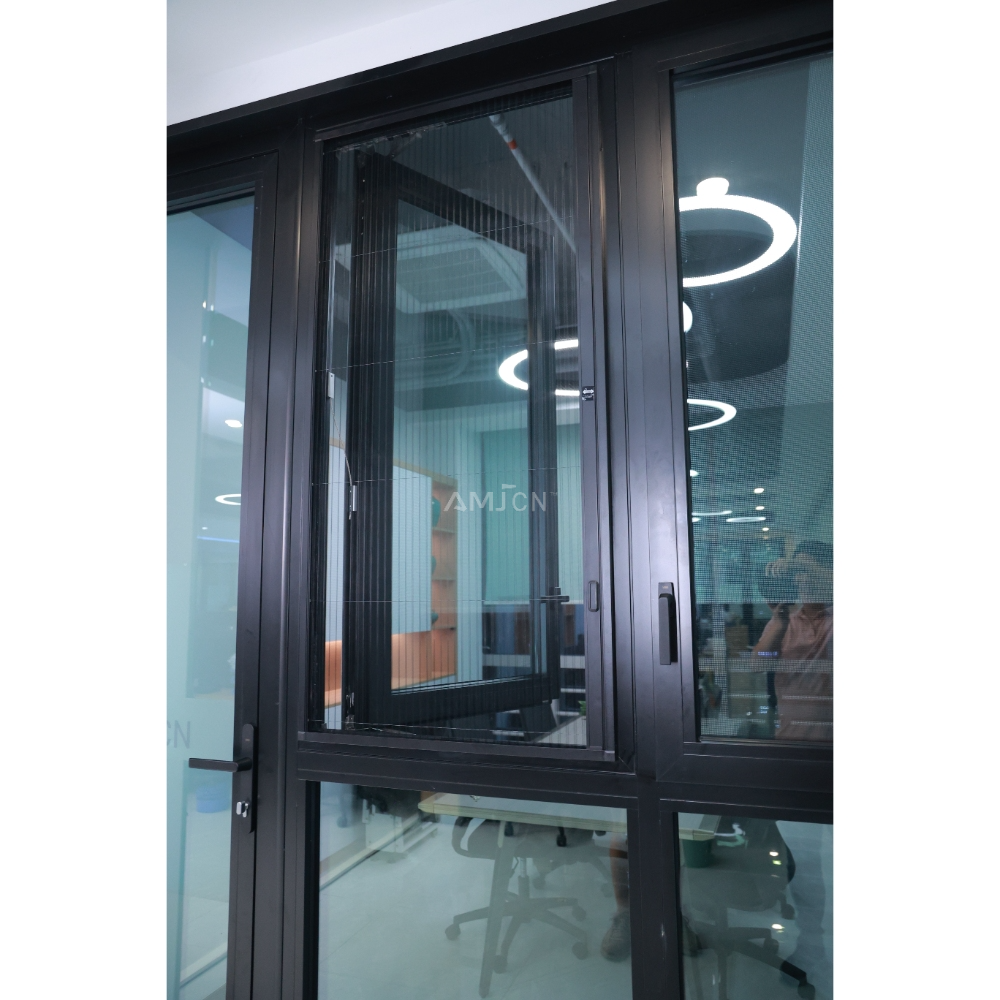 AMJ Soundproof Double Glazed Insulated NFRC Aluminium Glass Casement windows Design Impact Energy Efficiency Aluminum Window