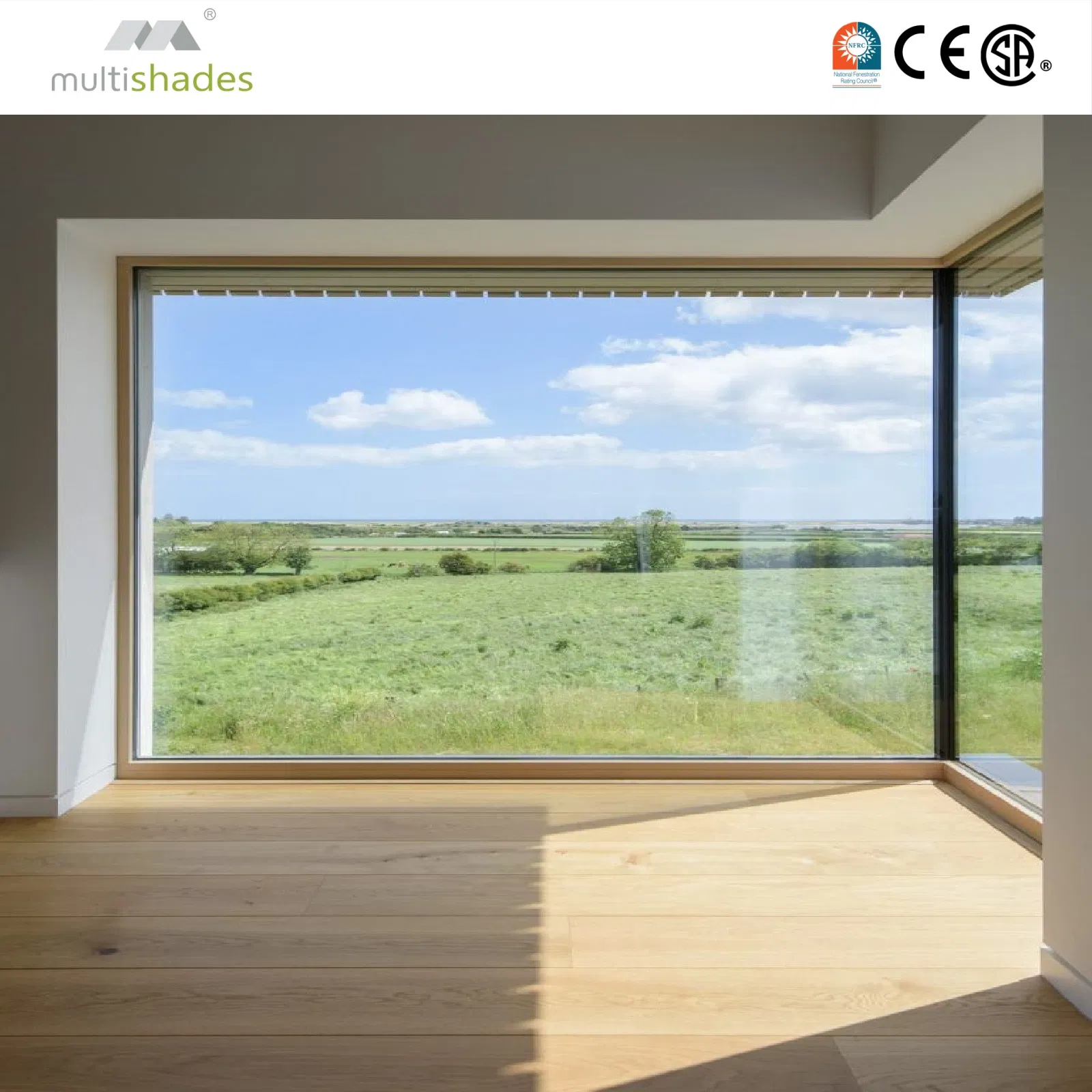 Modern Villa Picture Window Fixed Window with Slim Frame Better Ventilation Than Sliding Window Aluminium Window
