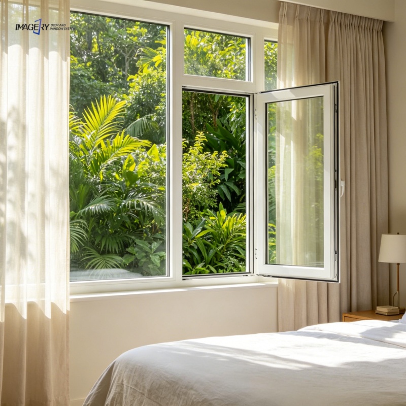 Modern Design Aluminum Casement Window Custom Size Security Anti-theft Eco-friendly China Manufacturer