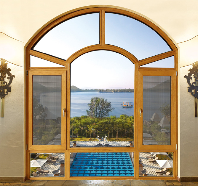 Aluminum Clad Wood Windows and Doors Energy Efficient Double Glazed Home Windows