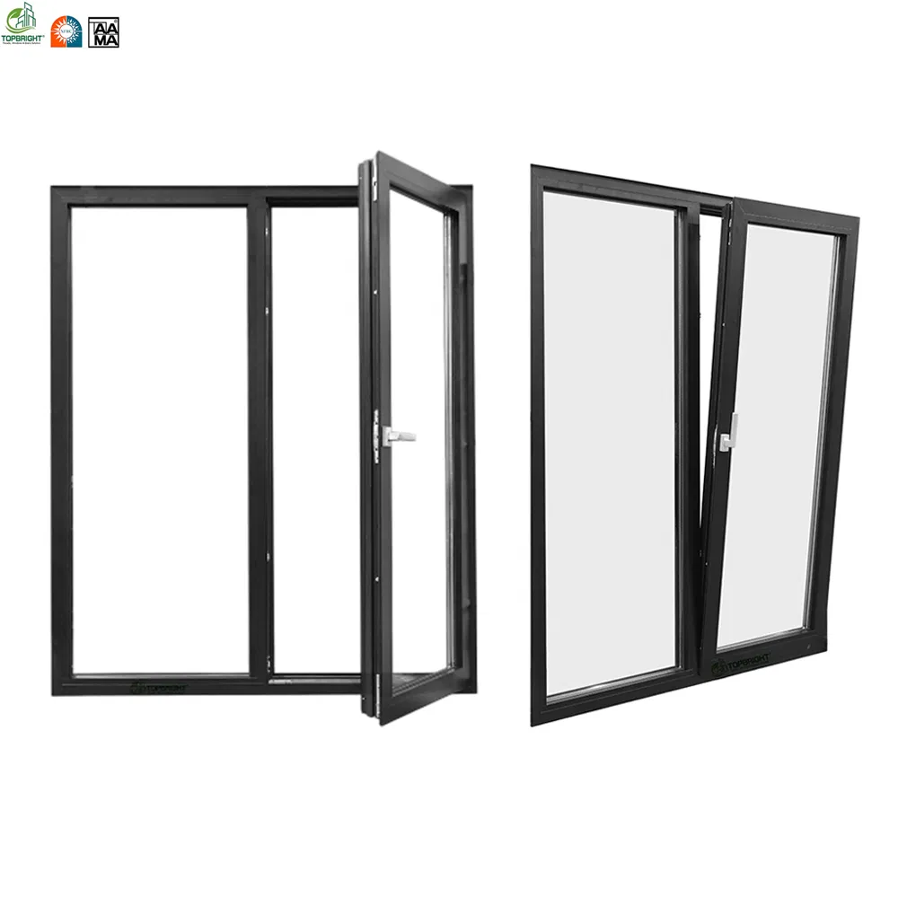 House Insulation Windows Modern Design Double Glazed High Impact Casement Aluminum Windows