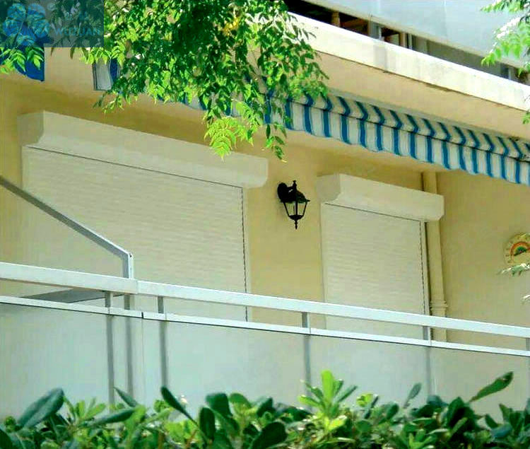 Hurricane Resistant Automatic Aluminum Roller Shutter Window with Louver