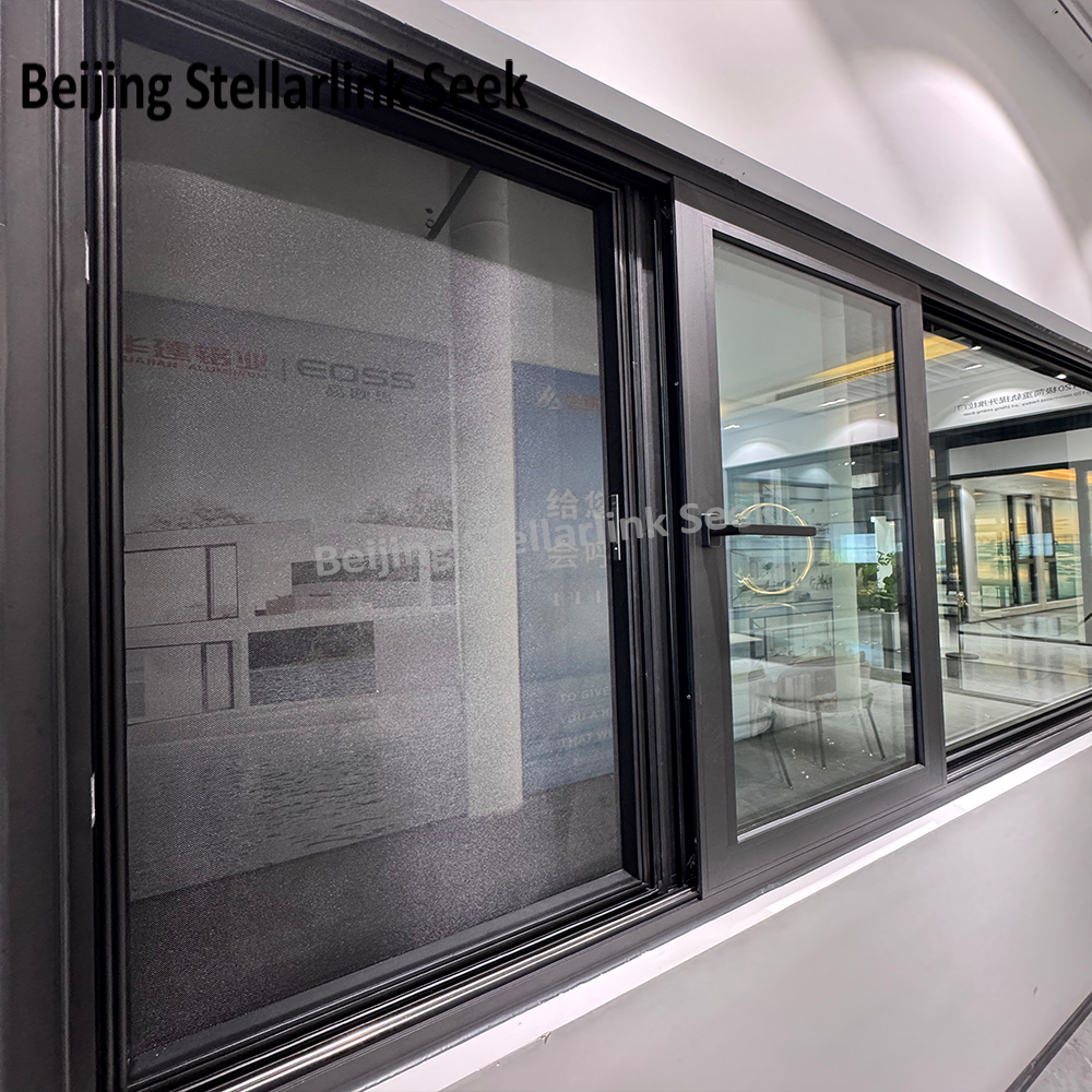High-End Energy Efficient Thermal Break Aluminum Sliding Window with Casement Window Effect for Villas High Rise Buildings