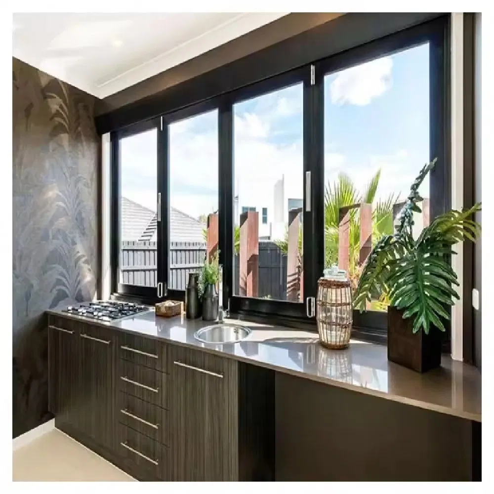 Aluminum Casement Windows Double Glazed Soundproof Insulated Glass Window