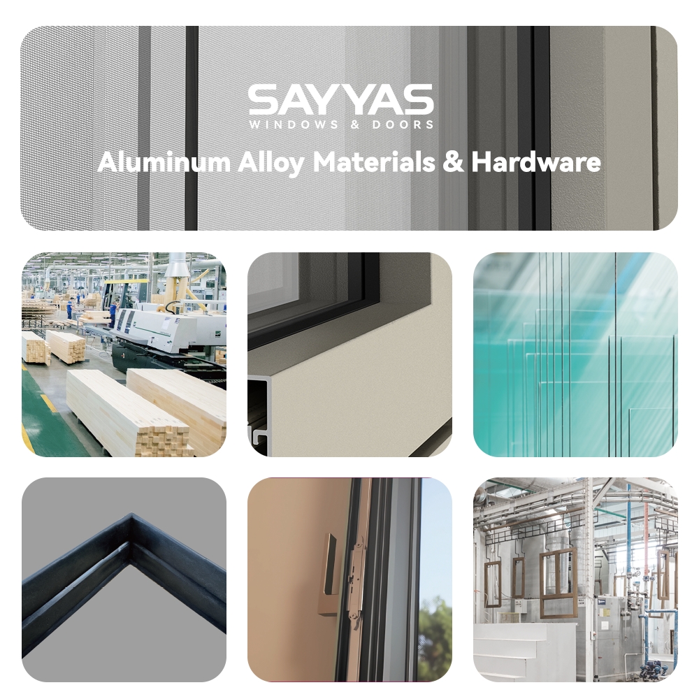 Sayyas Windows JE140 Modern Large Panoramic Thermal Break Aluminum Double Glazing Soundproof Sliding Window Doors China Factory