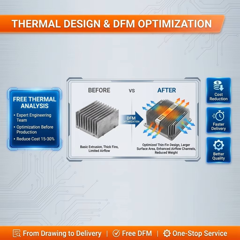 Custom 6063-T5 High Density Aluminum Extrusion Precision GPU AI Server Cooling Heat Sink