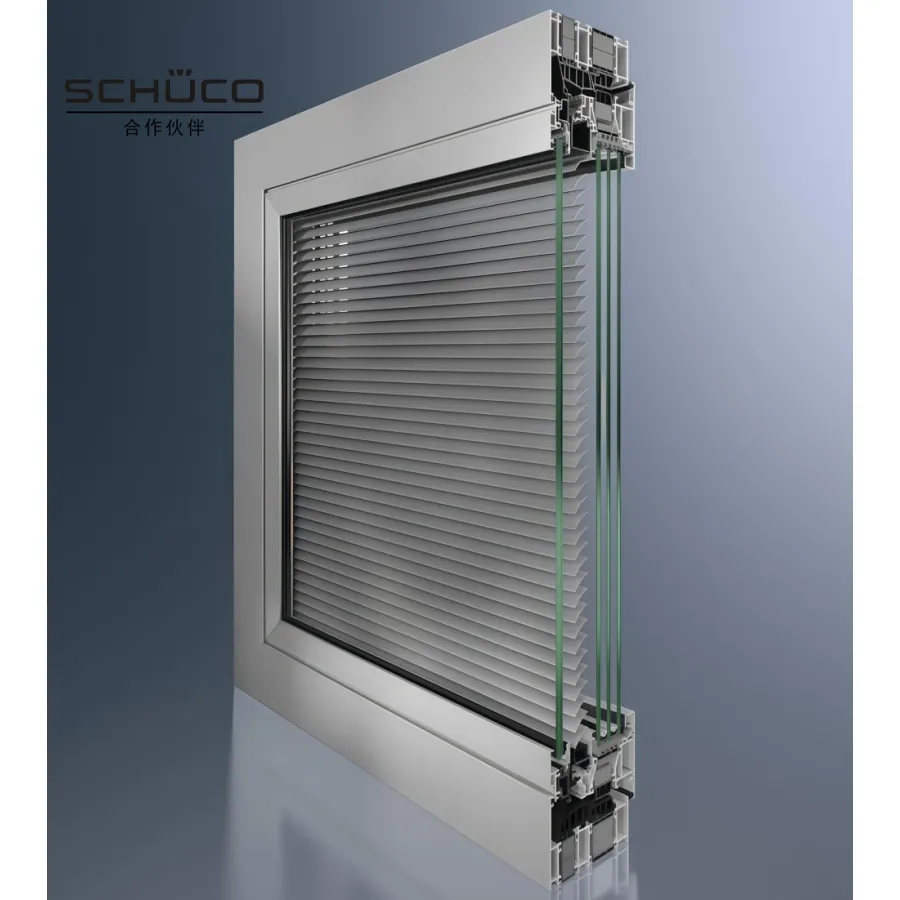 Venetian Blind Composite Aluminum Window with Airtight Waterproof for Modern Architectural