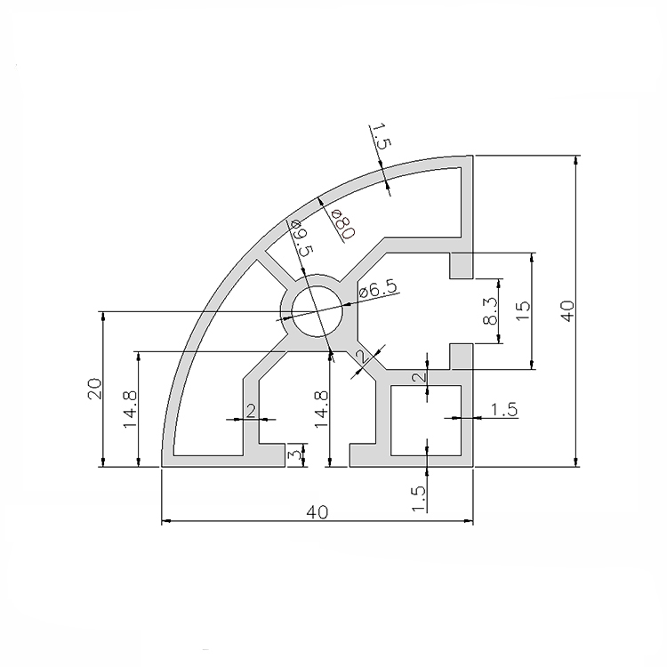 Low Price Customized National Standard Silver Industrial Windows Aluminum Extrusion Profile