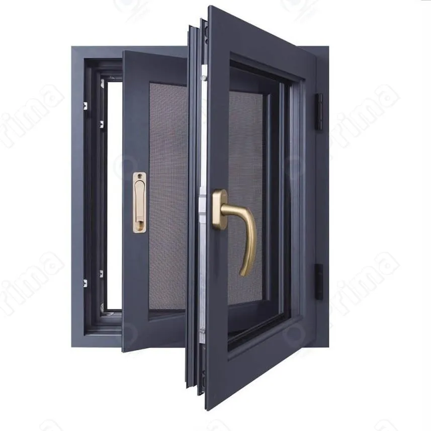 Hurricane Proof Wind Resistant Double Glass Windows Aluminum House Window