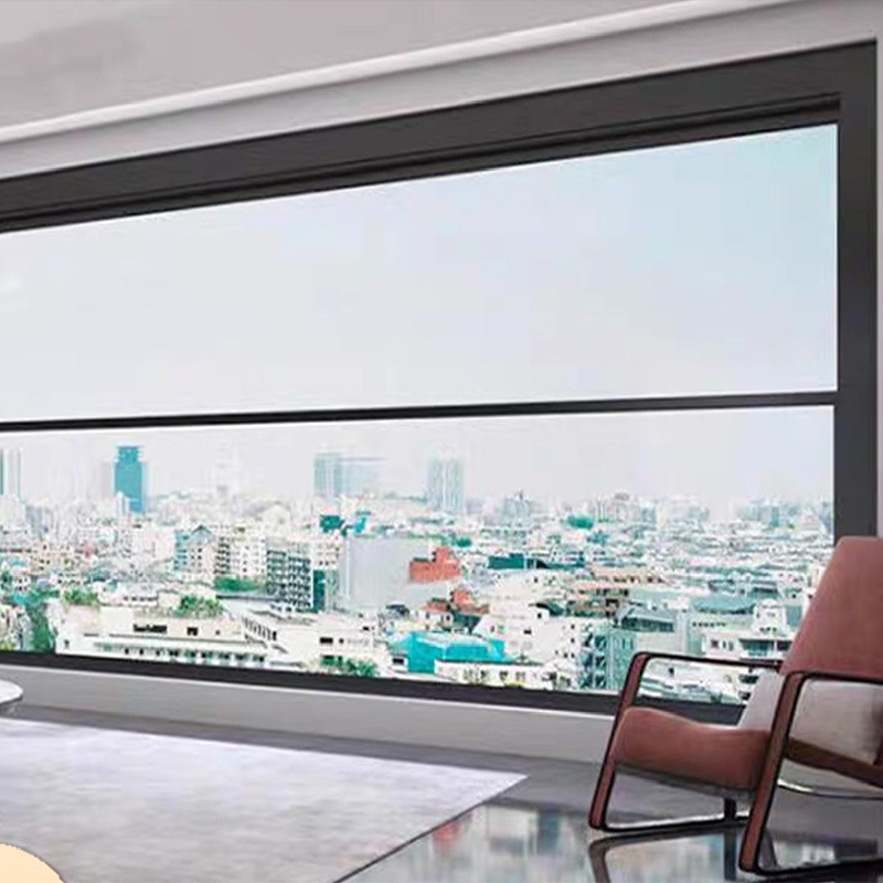 Electric Lifting Intelligent Vertical Opening Aluminum Alloy Window with Heat Insulation for High-rise Buildings and Villas