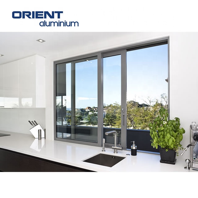 Double Glazed Aluminium Sliding windows Aluminium windows with Integrated Blinds Aluminium 3 Track Sliding windows