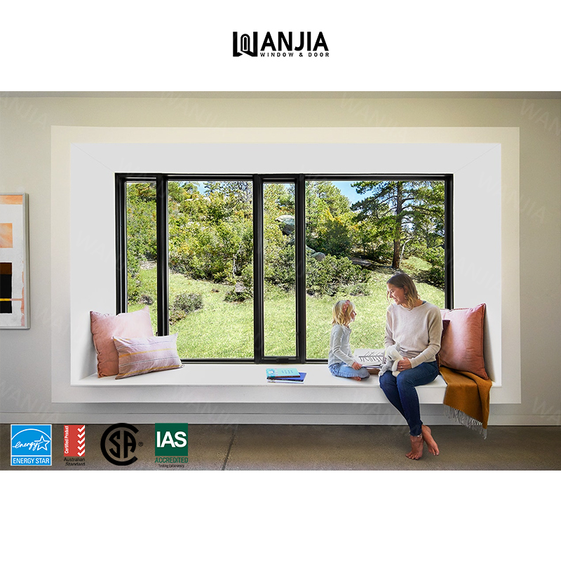 Residential Houses Modern Aluminum Interior Windows Narrow Frames Double Glazed Windows Soundproof Sliding Windows
