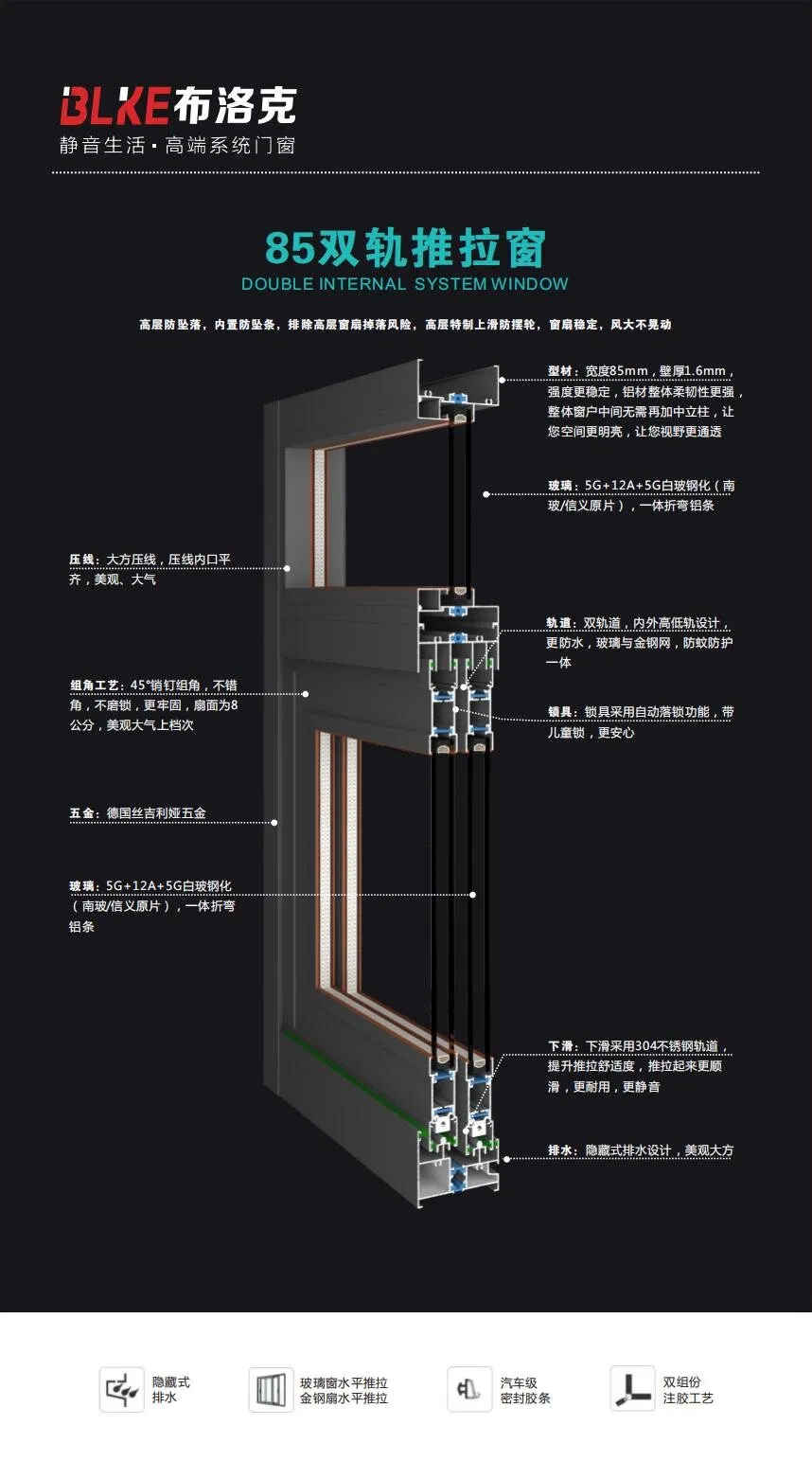 Hurricane-Resistant Aluminium Casement Window for Enhanced Hotel Safety
