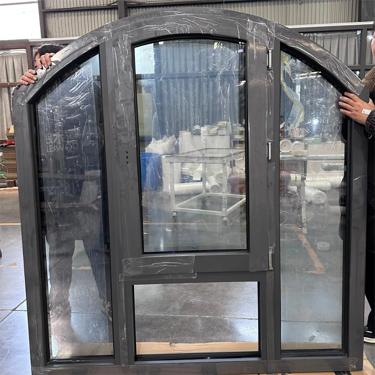 Custom-Made Architectural Curved Aluminum Window for Luxury Villas Commercial Buildings