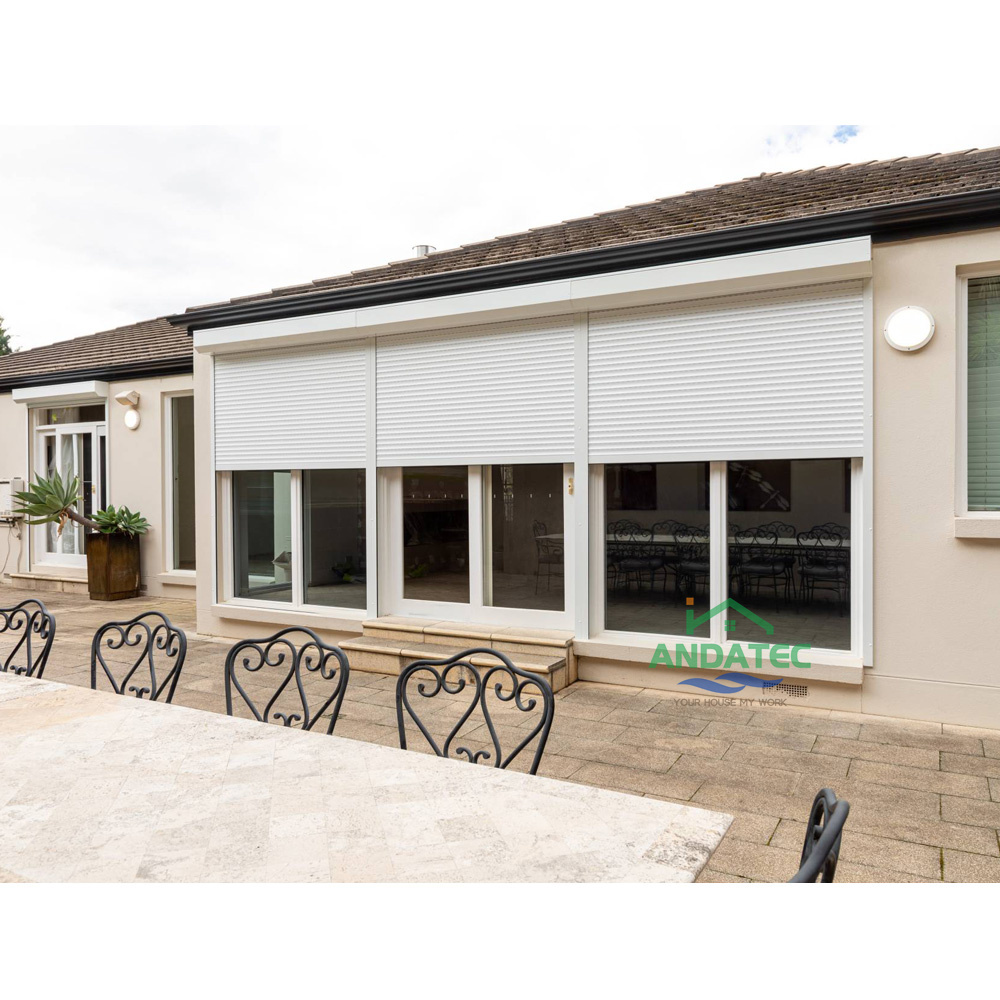 Aluminum Industrial Roller Shutters Motorized Panels Hurricane-Impact Resistant Hangar Windows