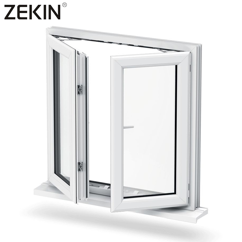 ZEKIN Windproof Waterproof Casement Aluminum Windows Multi Point Locking for High Rise Building Projects