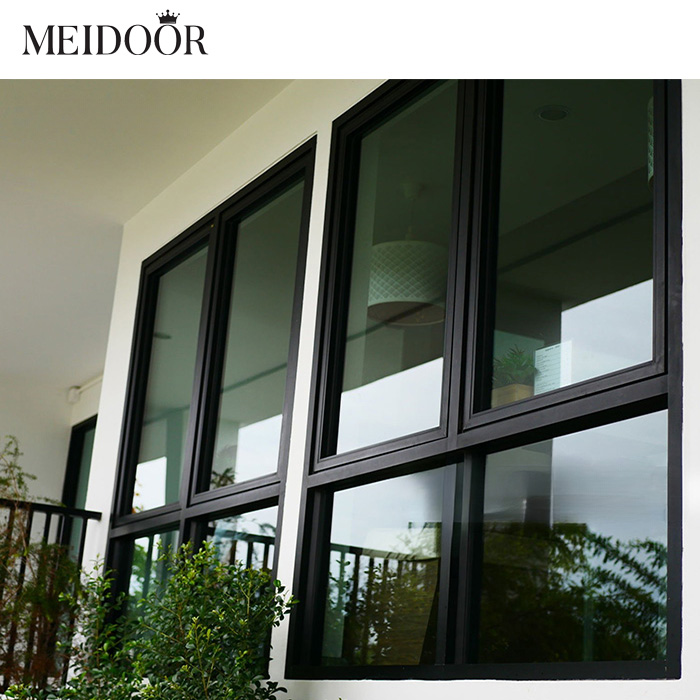 Customized for Engineering Projects Solutions Thermal Break Swing Window Tempered Glass Aluminum Casement Windows Exterior Hotel