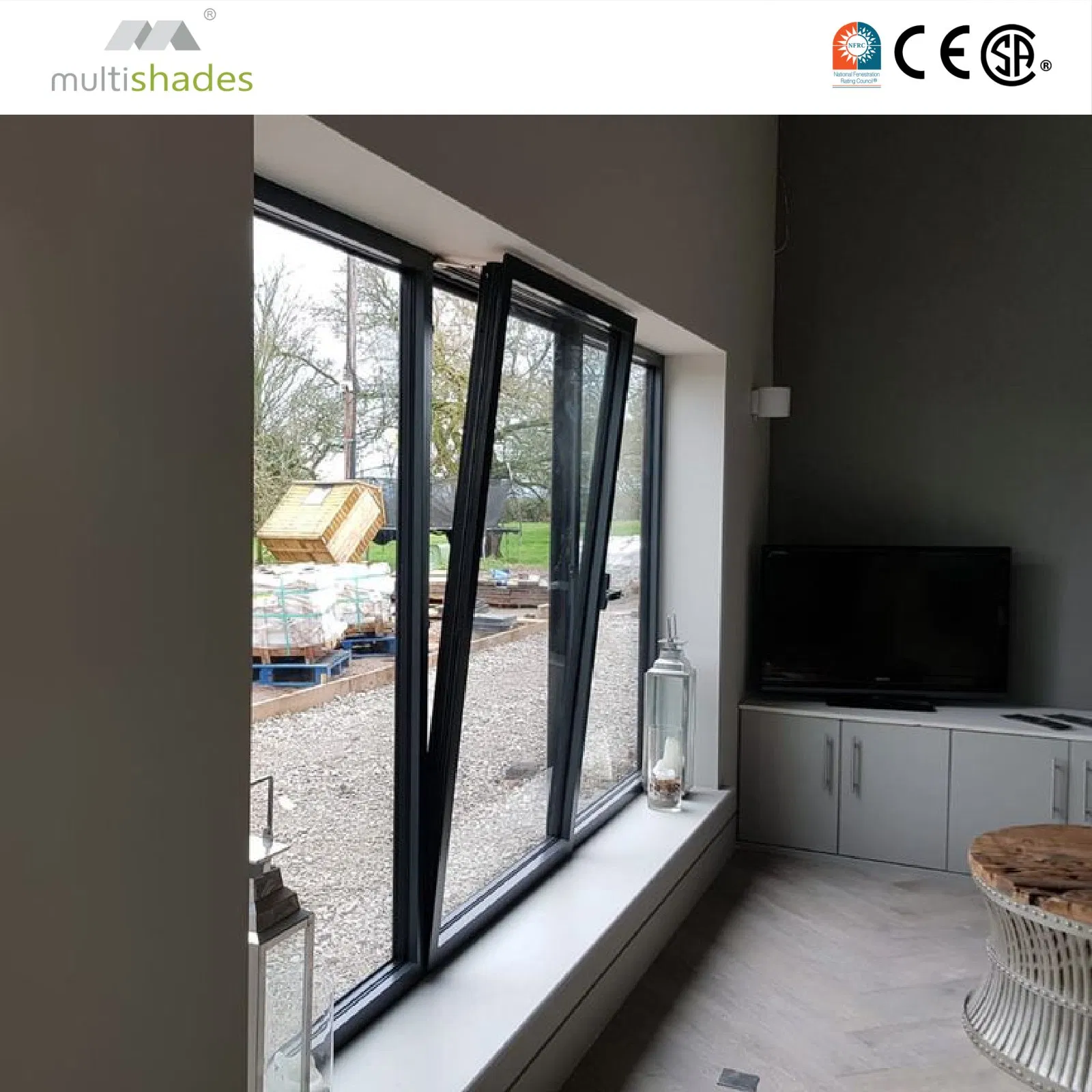 Soundproof Certified Factory Price Wholesale Inward Opening Casement Window Thermal Break Aluminum Profile