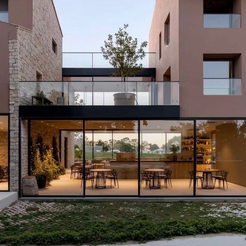 Heavy Duty Aluminum Casement Window Double Glazed Thermal Insulated for High Rise Building Project Supplier