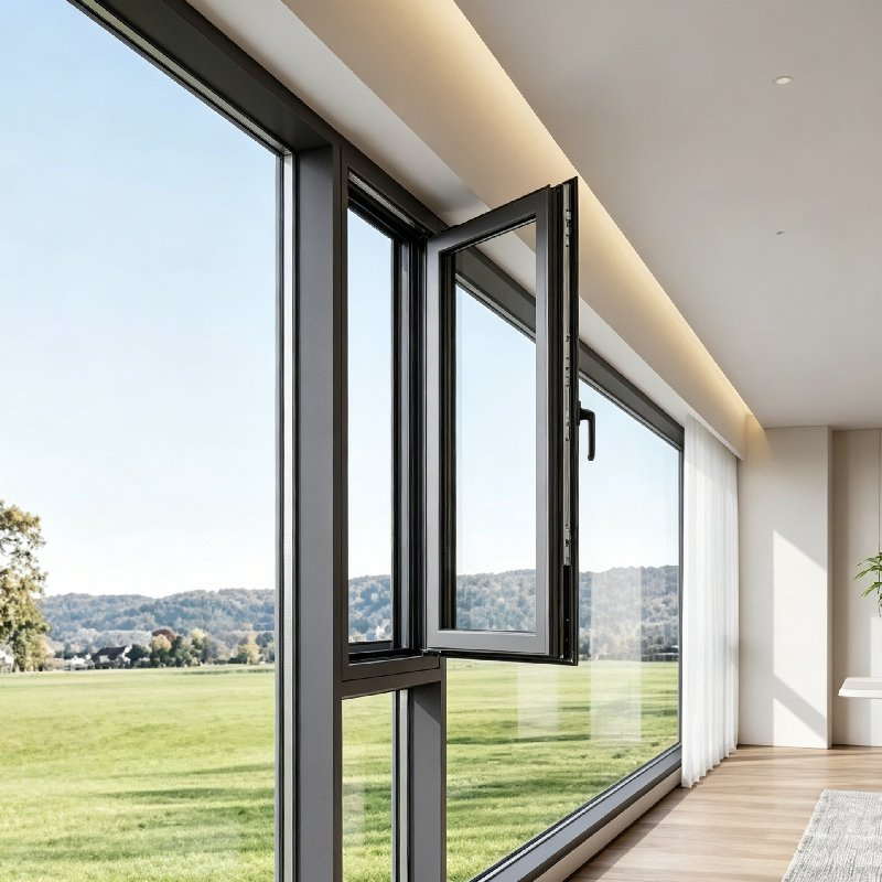 Premium Glazing Thermal Break Aluminum Casement Window for Homes