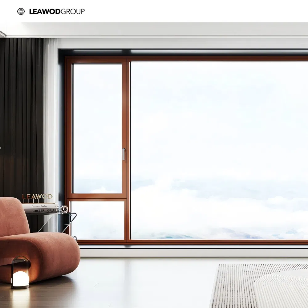 Energy Efficient China Customized Factory Thermal Break Aluminum Aluminium Window Powder Coated Casement Tilt Turn Window with Double Glazed for Passive House