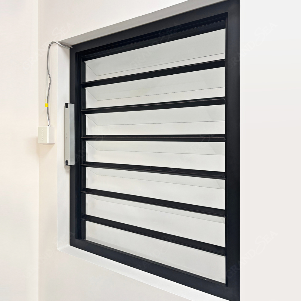 Australian Standard Window Glass Louver Automated Glass Louvers Aluminium windows Louvre windows Frame with Burglary Proof
