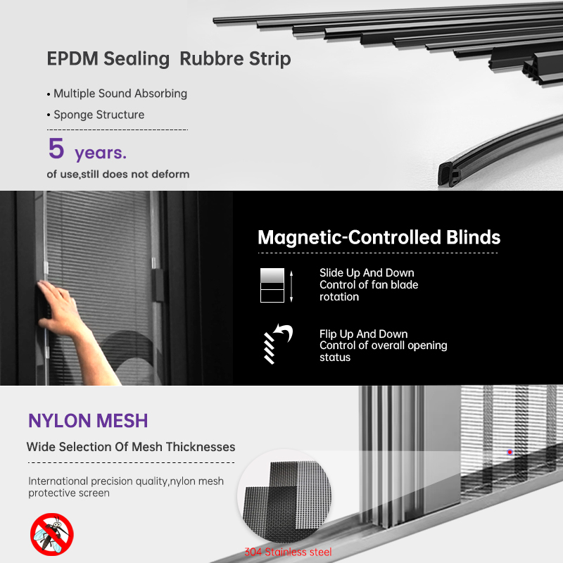EOKO Custom Low-e Reflective Double Glazed Heavy Duty Aluminum Sliding Glass Door